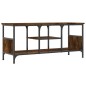 vidaXL Mobile TV Rovere Fumo 100x35x45 cm in Legno Multistrato e Ferro