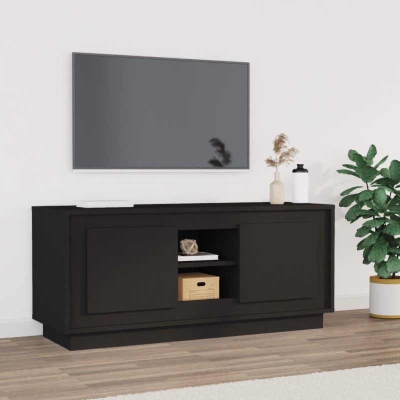 vidaXL Mobile Porta TV Nero 102x35x45 cm in Legno Multistrato vidaXL Mobile Porta TV Nero 102x35x45 cm in Legno Multistrato