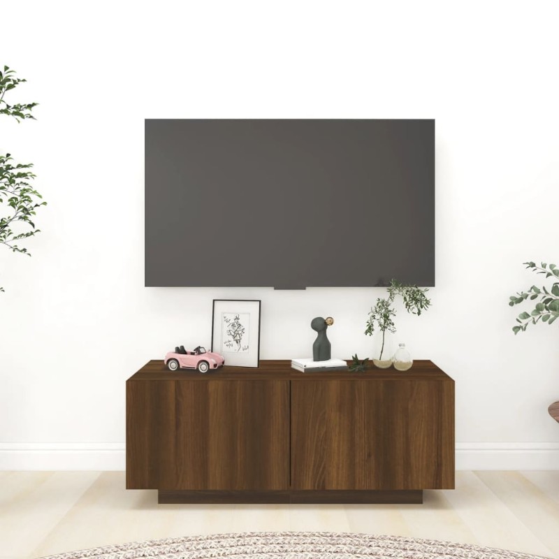 vidaXL Mobile TV Rovere Marrone 100x35x40 cm in Legno Multistrato vidaXL Mobile TV Rovere Marrone 100x35x40 cm in Legno Multistrato