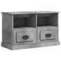 vidaXL Mobile Porta TV Grigio Cemento 80x35x50 cm in Legno Multistrato