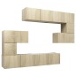 vidaXL Set Mobili Porta TV 8pz Rovere Sonoma in Legno Multistrato vidaXL Set Mobili Porta TV 8pz Rovere Sonoma in Legno Multistrato