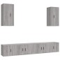 vidaXL Set di Mobili Porta TV 6 pz Grigio Sonoma in Legno Multistrato vidaXL Set di Mobili Porta TV 6 pz Grigio Sonoma in Legno Multistrato