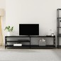 vidaXL Mobile Porta TV Nero 200x40x50cm in Legno Multistrato e Metallo vidaXL Mobile Porta TV Nero 200x40x50cm in Legno Multistrato e Metallo