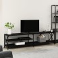 vidaXL Mobile Porta TV Nero 200x40x50cm in Legno Multistrato e Metallo vidaXL Mobile Porta TV Nero 200x40x50cm in Legno Multistrato e Metallo