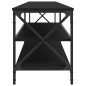 vidaXL Mobile Porta TV Nero 200x40x50cm in Legno Multistrato e Metallo vidaXL Mobile Porta TV Nero 200x40x50cm in Legno Multistrato e Metallo