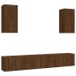 vidaXL Set Mobili Porta TV 6 pz Rovere Marrone in Legno Multistrato vidaXL Set Mobili Porta TV 6 pz Rovere Marrone in Legno Multistrato