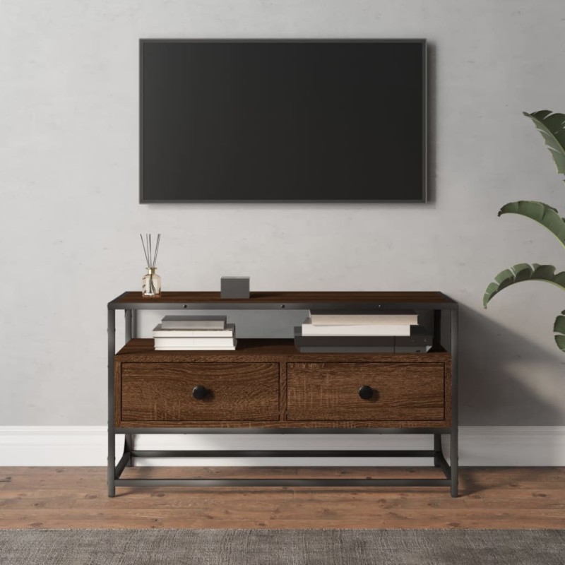 vidaXL Mobile Porta TV Rovere Marrone 80x35x45 cm in Legno Multistrato vidaXL Mobile Porta TV Rovere Marrone 80x35x45 cm in Legno Multistrato