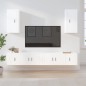 vidaXL Set di Mobili Porta TV 6 pz Bianco in Legno Multistrato vidaXL Set di Mobili Porta TV 6 pz Bianco in Legno Multistrato