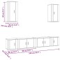 vidaXL Set di Mobili Porta TV 6 pz Bianco in Legno Multistrato vidaXL Set di Mobili Porta TV 6 pz Bianco in Legno Multistrato