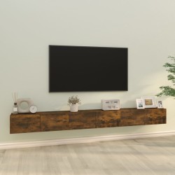vidaXL Set Mobili Porta TV 3 pz Rovere Fumo in Legno Multistrato