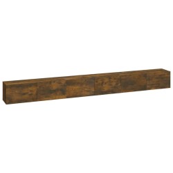 vidaXL Set Mobili Porta TV 3 pz Rovere Fumo in Legno Multistrato