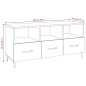 vidaXL Mobile TV Grigio Sonoma 102x35x50 cm in Legno Multistrato