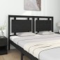 Testiera Letto Nera 165,5x4x100 cm in Legno Massello di Pino