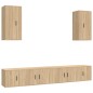 vidaXL Set di Mobili Porta TV 6 pz Rovere Sonoma in Legno Multistrato vidaXL Set di Mobili Porta TV 6 pz Rovere Sonoma in Legno Multistrato