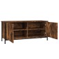 vidaXL Mobile TV con Ante Rovere Fumo 102x35x45 cm Legno Multistrato vidaXL Mobile TV con Ante Rovere Fumo 102x35x45 cm Legno Multistrato