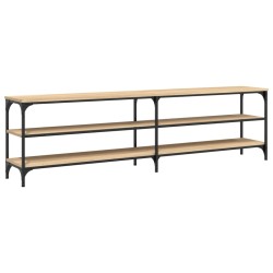 vidaXL Mobile TV Rovere Sonoma 180x30x50cm Legno Multistrato e Metallo
