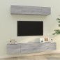 vidaXL Set di Mobili Porta TV 4 pz Grigio Sonoma in Legno Multistrato vidaXL Set di Mobili Porta TV 4 pz Grigio Sonoma in Legno Multistrato