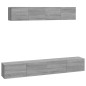 vidaXL Set di Mobili Porta TV 4 pz Grigio Sonoma in Legno Multistrato vidaXL Set di Mobili Porta TV 4 pz Grigio Sonoma in Legno Multistrato