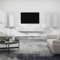 vidaXL Set di Mobili Porta TV 6 pz Bianco in Legno Multistrato