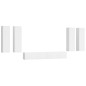 vidaXL Set di Mobili Porta TV 6 pz Bianco in Legno Multistrato