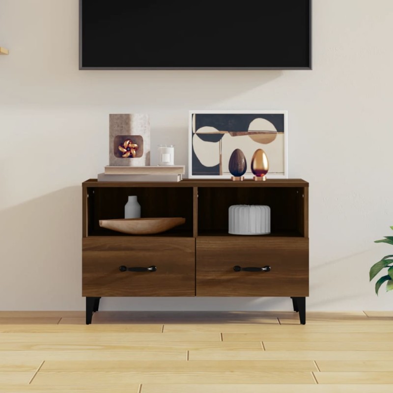 vidaXL Mobile Porta TV Rovere Marrone 80x36x50 cm in Legno Multistrato vidaXL Mobile Porta TV Rovere Marrone 80x36x50 cm in Legno Multistrato