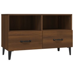 vidaXL Mobile Porta TV Rovere Marrone 80x36x50 cm in Legno Multistrato
