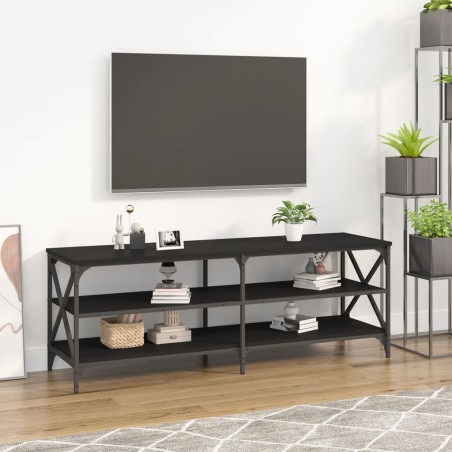 vidaXL Mobile Porta TV Nero 140x40x50 cm in Legno Multistrato