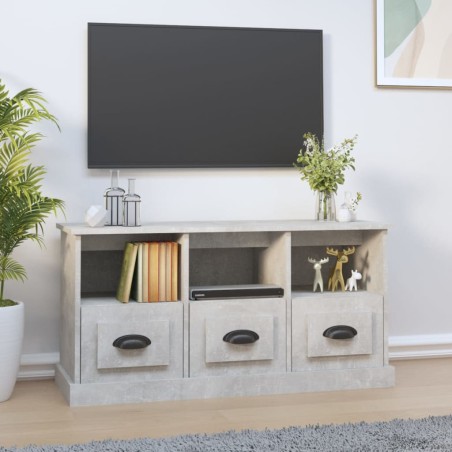 vidaXL Mobile per TV Grigio Cemento 100x35x50 cm in Legno Multistrato