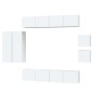 vidaXL Set Mobili Porta TV 8pz Bianco in Legno Multistrato vidaXL Set Mobili Porta TV 8pz Bianco in Legno Multistrato