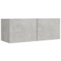 vidaXL Set di Mobili Porta TV 5 pz Grigio Cemento in Legno Multistrato vidaXL Set di Mobili Porta TV 5 pz Grigio Cemento in Legno Multistrato