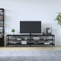 vidaXL Mobile Porta TV Nero 200x30x50cm in Legno Multistrato e Metallo vidaXL Mobile Porta TV Nero 200x30x50cm in Legno Multistrato e Metallo