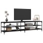 vidaXL Mobile Porta TV Nero 200x30x50cm in Legno Multistrato e Metallo vidaXL Mobile Porta TV Nero 200x30x50cm in Legno Multistrato e Metallo
