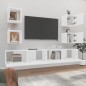 vidaXL Set di Mobili Porta TV 6 pz Bianco in Legno Multistrato vidaXL Set di Mobili Porta TV 6 pz Bianco in Legno Multistrato