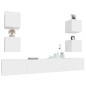 vidaXL Set di Mobili Porta TV 6 pz Bianco in Legno Multistrato vidaXL Set di Mobili Porta TV 6 pz Bianco in Legno Multistrato
