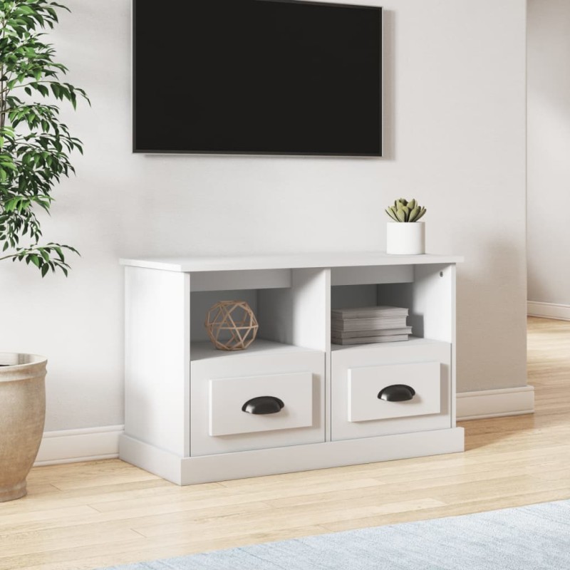 vidaXL Mobile Porta TV Bianco 80x35x50 cm in Legno Multistrato vidaXL Mobile Porta TV Bianco 80x35x50 cm in Legno Multistrato