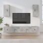 vidaXL Set di Mobili Porta TV 6 pz Grigio Cemento in Legno Multistrato vidaXL Set di Mobili Porta TV 6 pz Grigio Cemento in Legno Multistrato