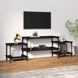 vidaXL Mobile Porta TV Nero 157x35x52 cm in Legno Multistrato