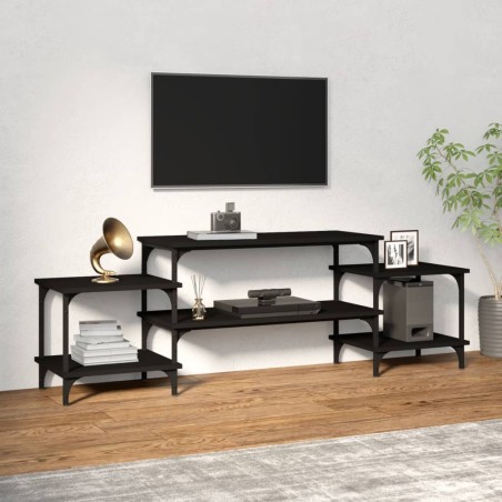 vidaXL Mobile Porta TV Nero 157x35x52 cm in Legno Multistrato