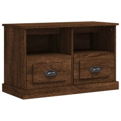 vidaXL Mobile Porta TV Rovere Marrone 80x35x50 cm in Legno Multistrato