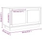 vidaXL Mobile Porta TV Bianco 80x35x45 cm in Legno Multistrato vidaXL Mobile Porta TV Bianco 80x35x45 cm in Legno Multistrato