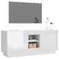 vidaXL Mobile Porta TV Bianco Lucido 102x35x45 cm in Legno Multistrato vidaXL Mobile Porta TV Bianco Lucido 102x35x45 cm in Legno Multistrato
