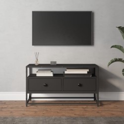 vidaXL Mobile Porta TV Nero 80x35x45 cm in Legno Multistrato