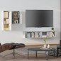 vidaXL Set di Mobili Porta TV 4 pz Grigio Cemento in Legno Multistrato vidaXL Set di Mobili Porta TV 4 pz Grigio Cemento in Legno Multistrato