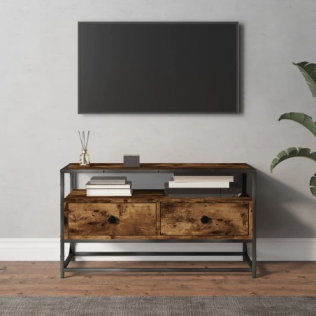 vidaXL Mobile Porta TV Rovere Fumo 80x35x45 cm in Legno Multistrato