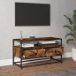 vidaXL Mobile Porta TV Rovere Fumo 80x35x45 cm in Legno Multistrato vidaXL Mobile Porta TV Rovere Fumo 80x35x45 cm in Legno Multistrato