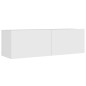 vidaXL Set Mobili Porta TV 8pz Bianco in Legno Multistrato vidaXL Set Mobili Porta TV 8pz Bianco in Legno Multistrato
