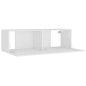 vidaXL Set di Mobili Porta TV 4 pz Bianco in Legno Multistrato vidaXL Set di Mobili Porta TV 4 pz Bianco in Legno Multistrato