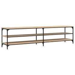 vidaXL Mobile TV Rovere Sonoma 200x30x50cm Legno Multistrato e Metallo