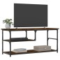 vidaXL Mobile TV Rovere Fumo 103x38x46,5cm Legno Multistrato e Acciaio vidaXL Mobile TV Rovere Fumo 103x38x46,5cm Legno Multistrato e Acciaio