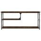 vidaXL Mobile TV Rovere Fumo 103x38x46,5cm Legno Multistrato e Acciaio vidaXL Mobile TV Rovere Fumo 103x38x46,5cm Legno Multistrato e Acciaio